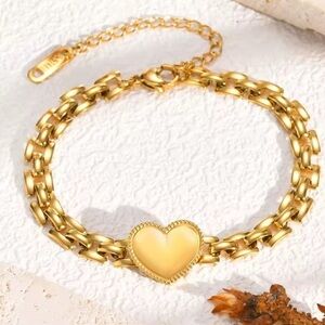 LReal Gold plated luxury Heart Bracelet